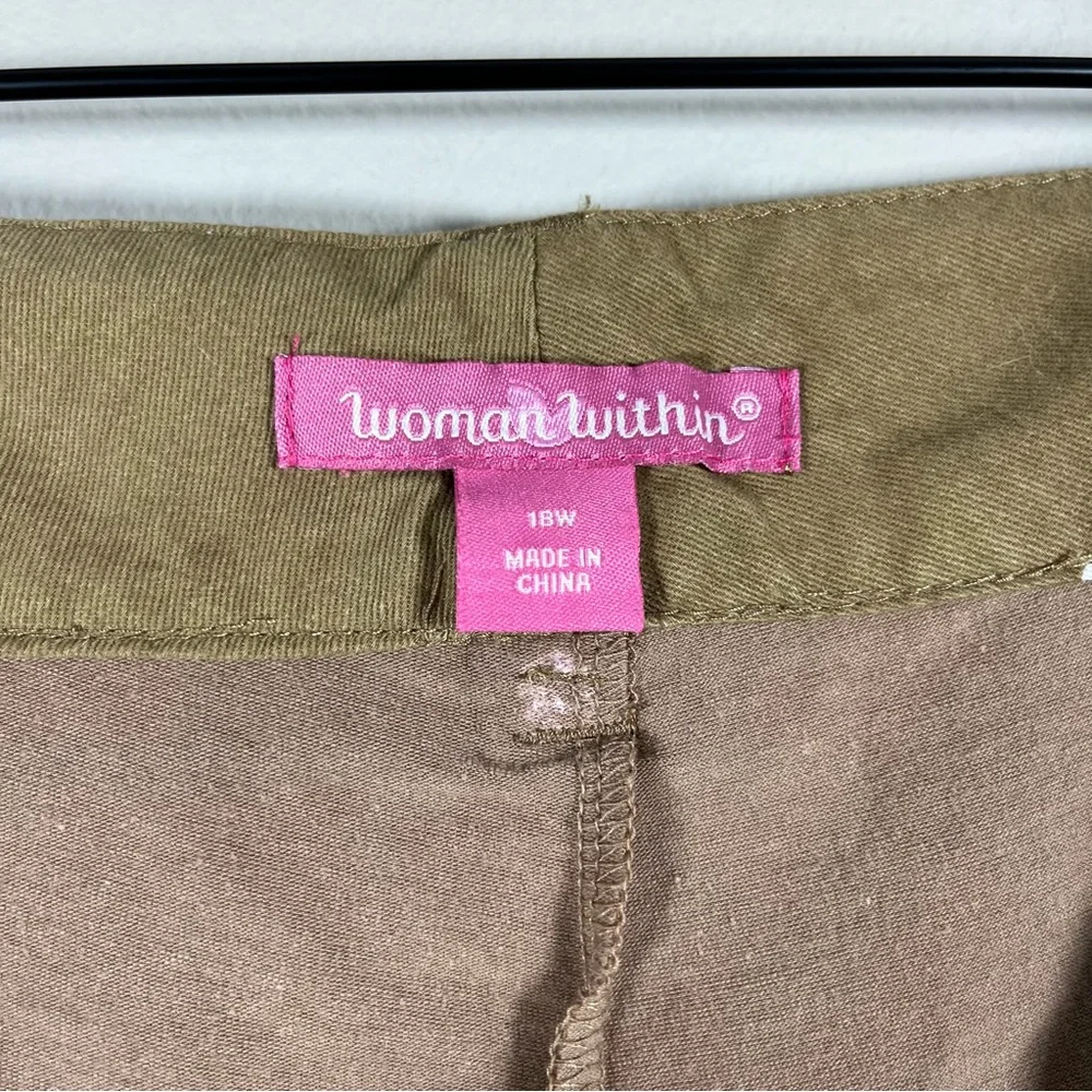 Woman Within Tan Skort with Dragonfly Pattern Women’s Plus Size 18W